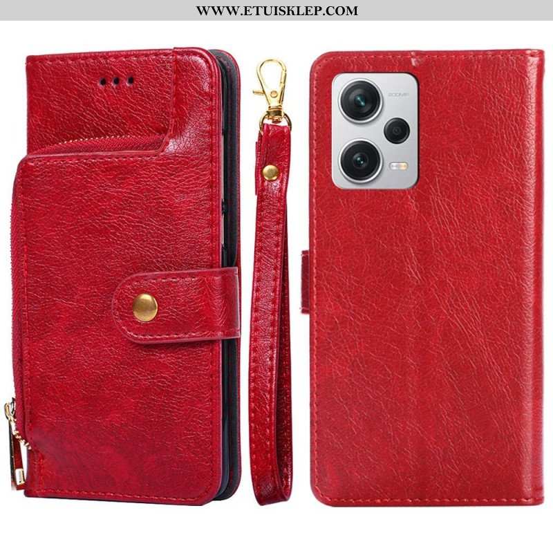 Etui Folio do Xiaomi Redmi Note 12 Pro Plus Zapinana Na Zamek Portmonetka